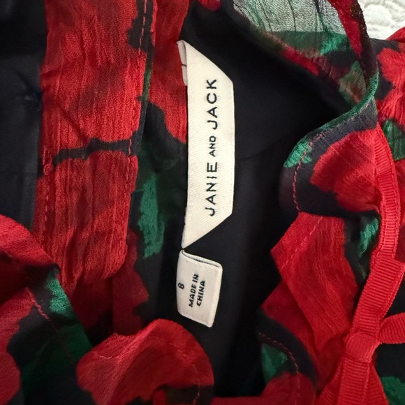 Janie and Jack Red Rose Chiffon Top - Picture 2 of 3